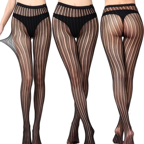 BEETLEGEUSE STOCKINGS | Striped | sheer to toe | accessories | Halloween Holiday - Picture 1 of 5